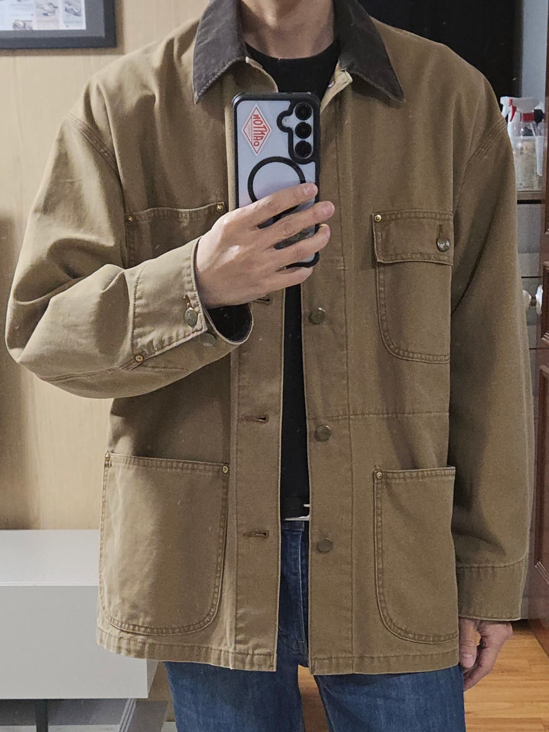 (착샷) 오어슬로우 커버올 릴렉스핏 워크 자켓 상품이미지7