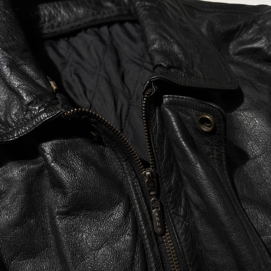 카우 레더 싱글 카코트 블랙 상품이미지4