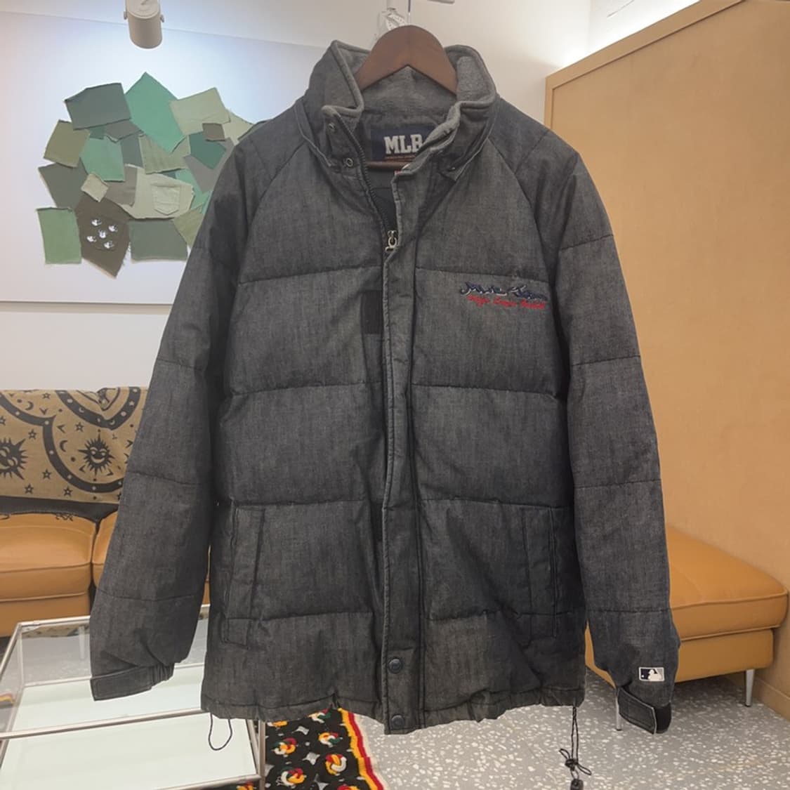 MLB 올드스쿨 빈티지 레터링 오리털 패딩 100 C08017 상품이미지4