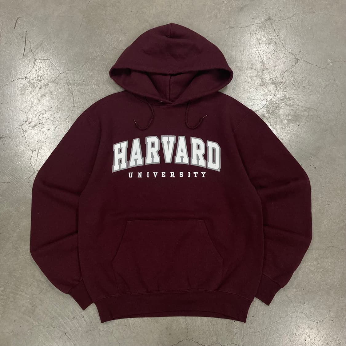 챔피온 버건디 컬러 하버드 스펠아웃 후드티 상품이미지1