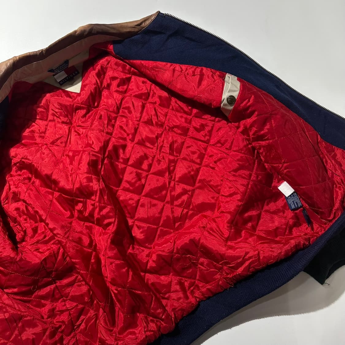 90‘s 타미 힐피거 울 레더 바시티 자켓 상품이미지7