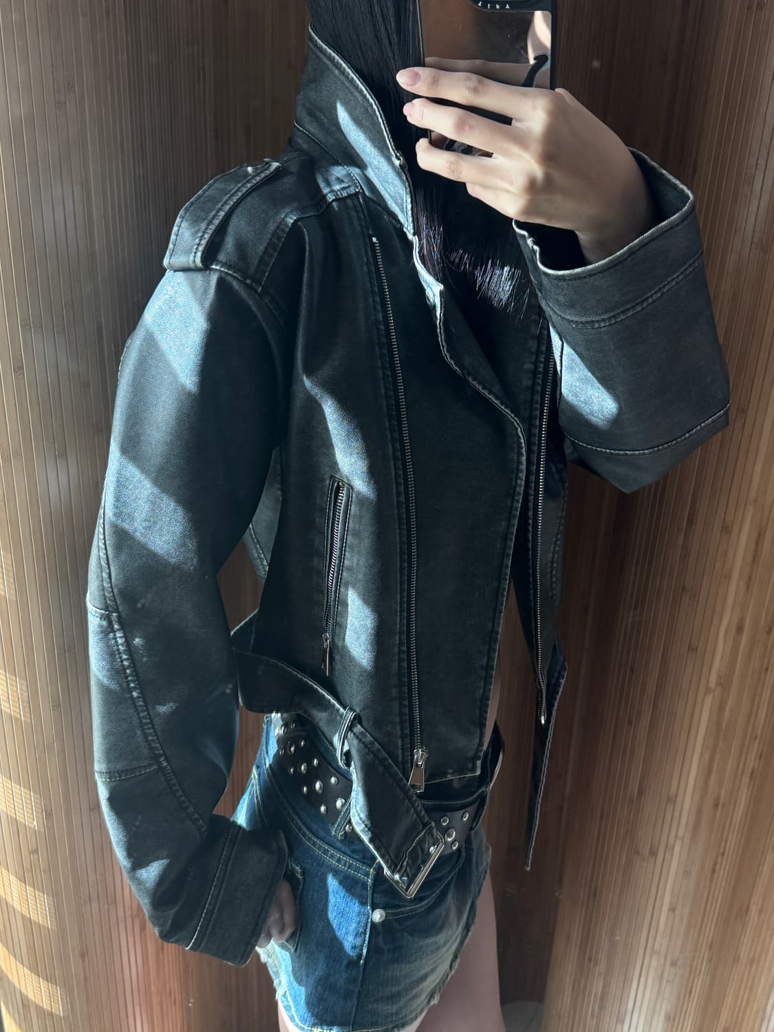 샵사이다 여성 레더 자켓 상품이미지10