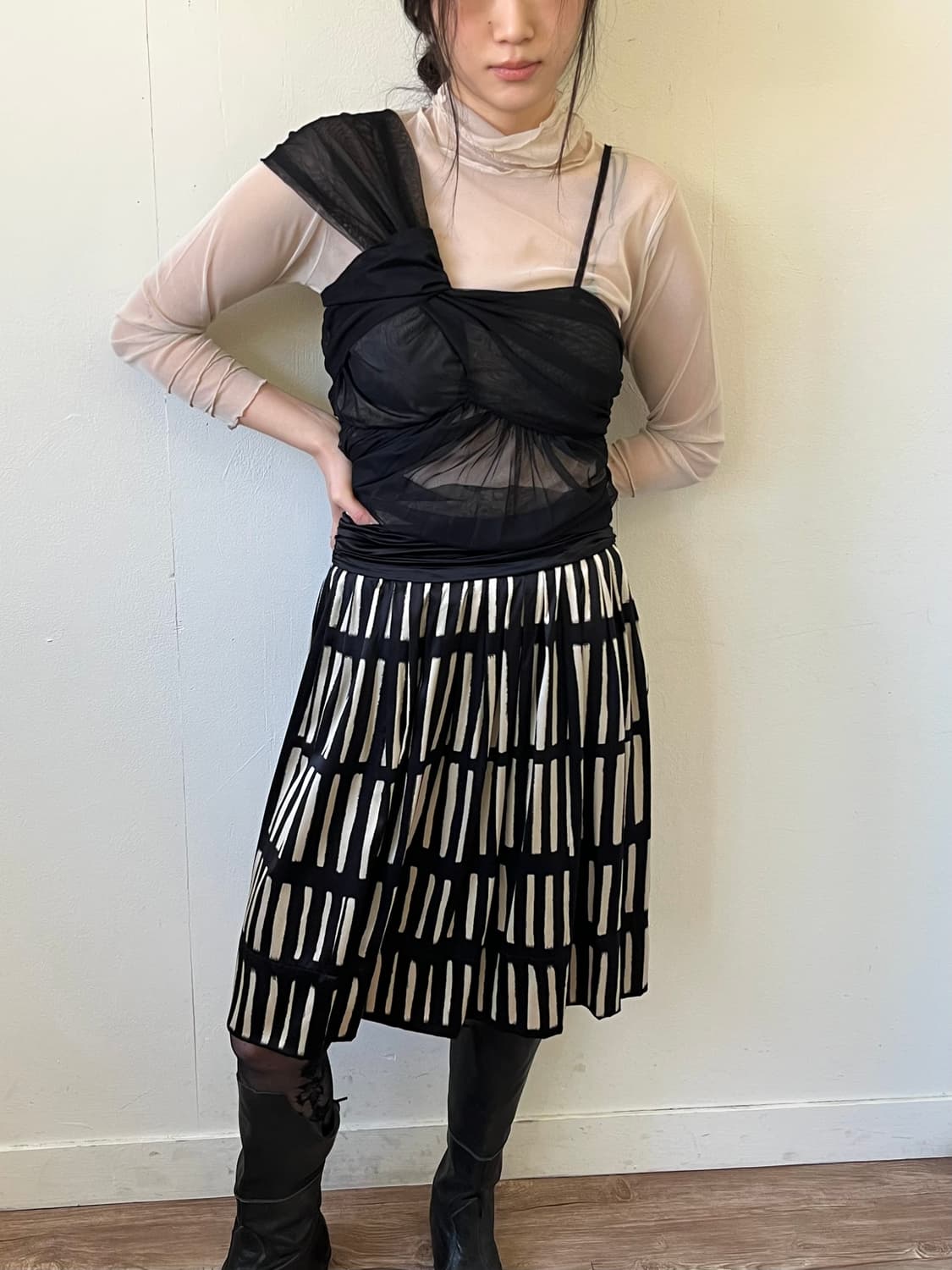 RIVIETTA 블랙 샤 뷔스티에 상품이미지6