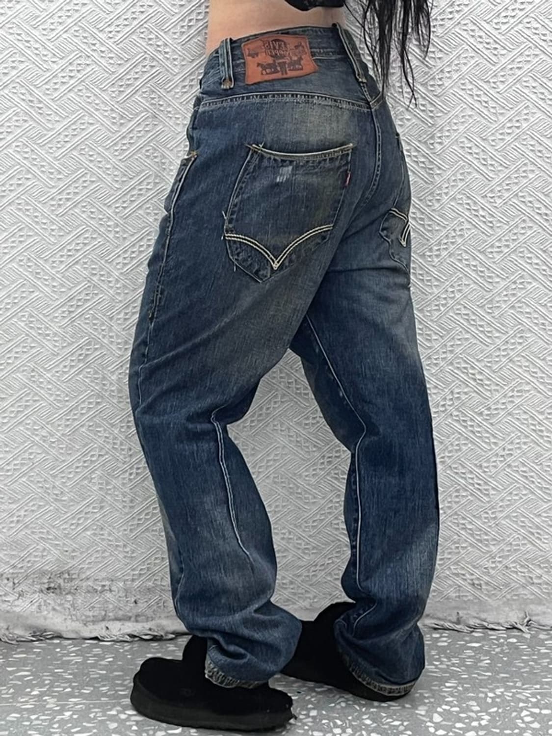 리바이스 쿠퍼 웨스턴 포켓 스티치 워싱 데님팬츠 34인치 C08991 상품이미지2