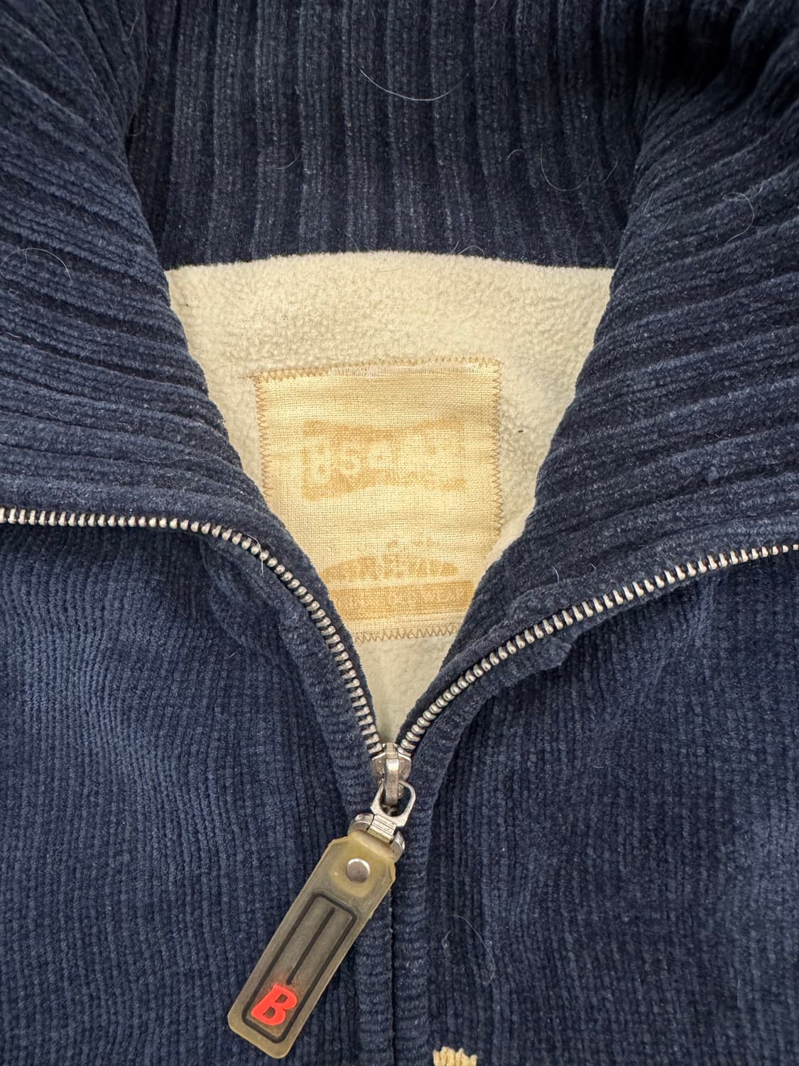 M)Japanese vintage 패턴 네이비 코듀로이 니트집업 상품이미지4