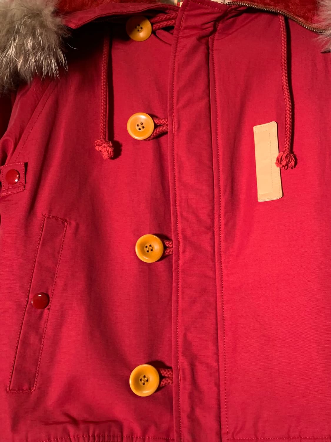 빔즈보이 N2b 레드 지퍼 퍼 후드 자켓 상품이미지8