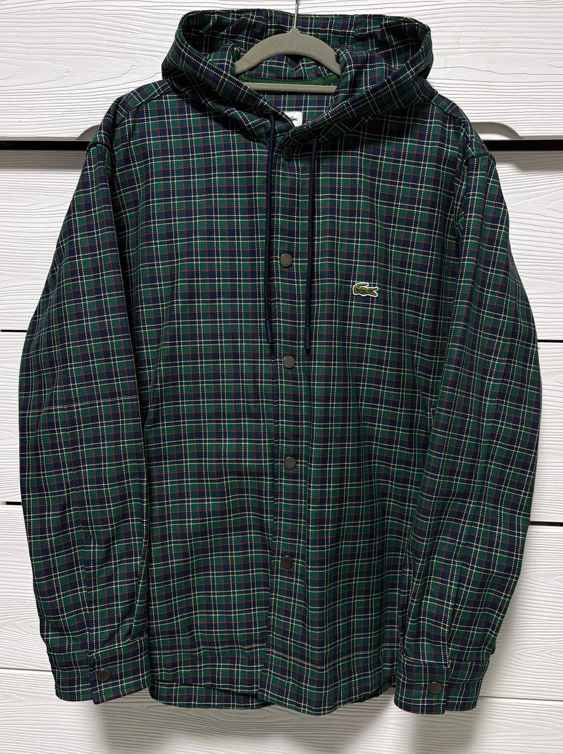 라코스테 후드 체크 코치자켓 상품이미지1