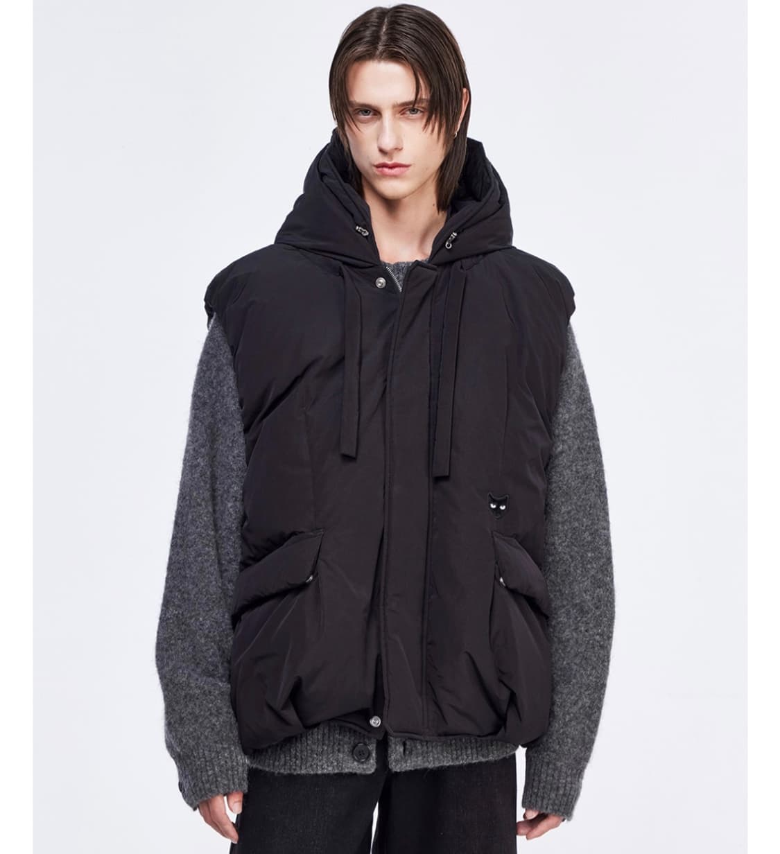 24FW (송지오)지제로 팬서 멀티 다트 패디드 베스트 블랙 상품이미지1