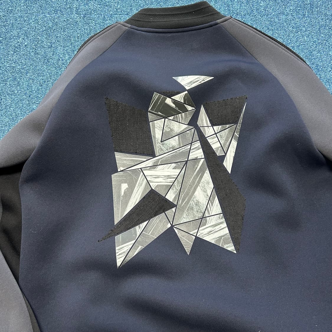 지오송지오 몬드리안 네이비 스타디움 자켓 L 상품이미지4