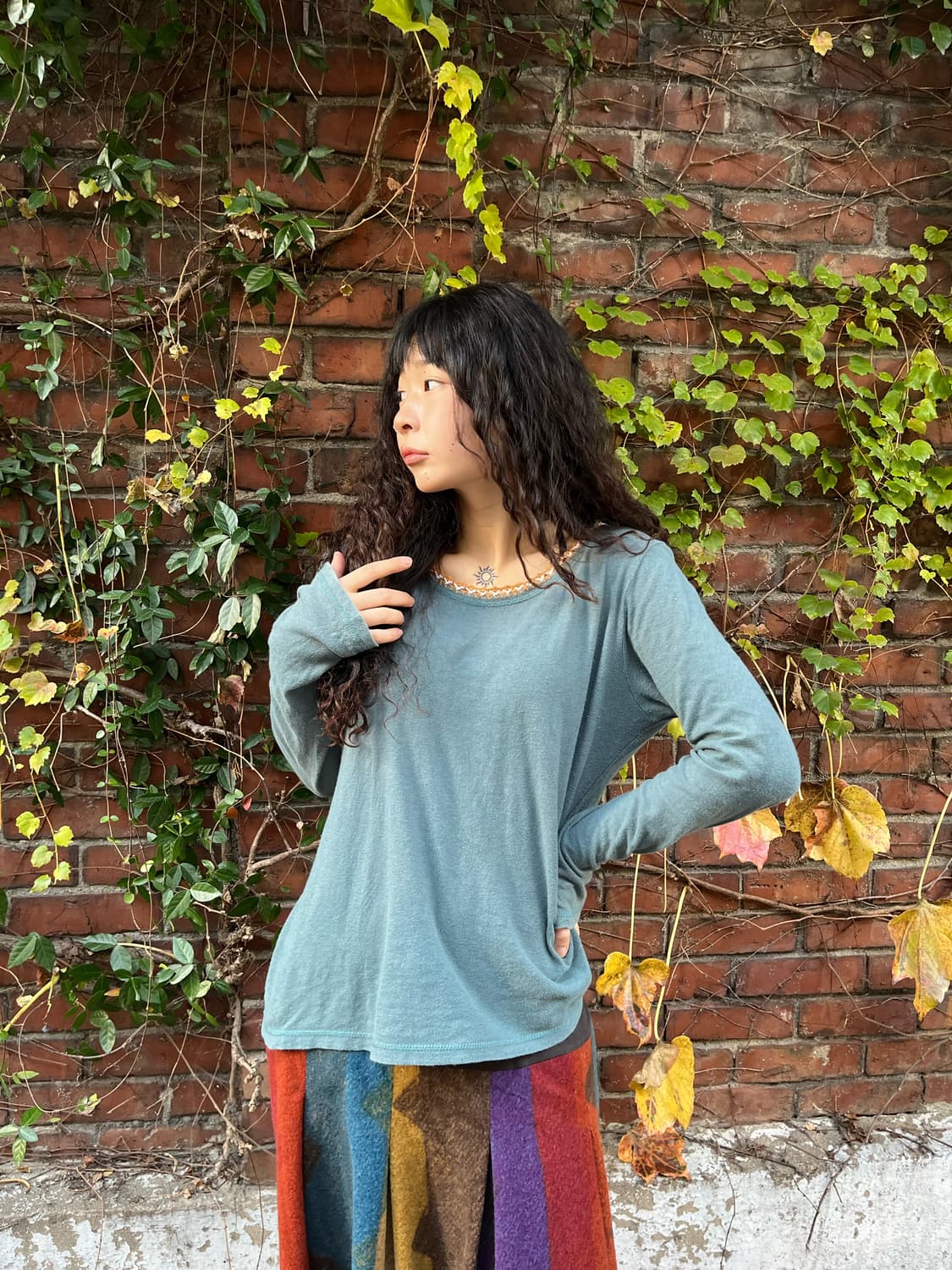 빈티지 민트 롱슬리브 상품이미지1