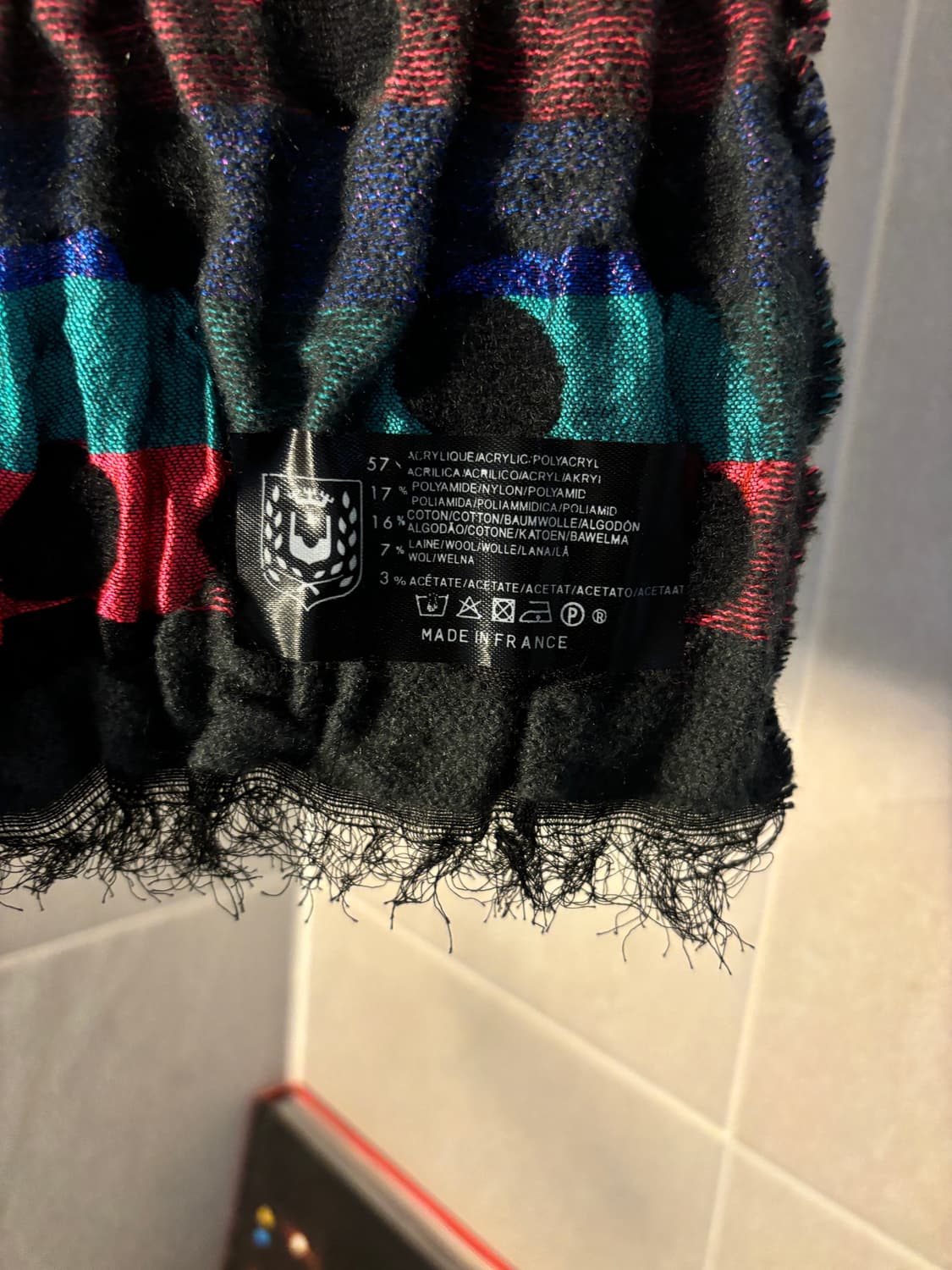 빈티지 플리츠 도트 머플러 상품이미지4