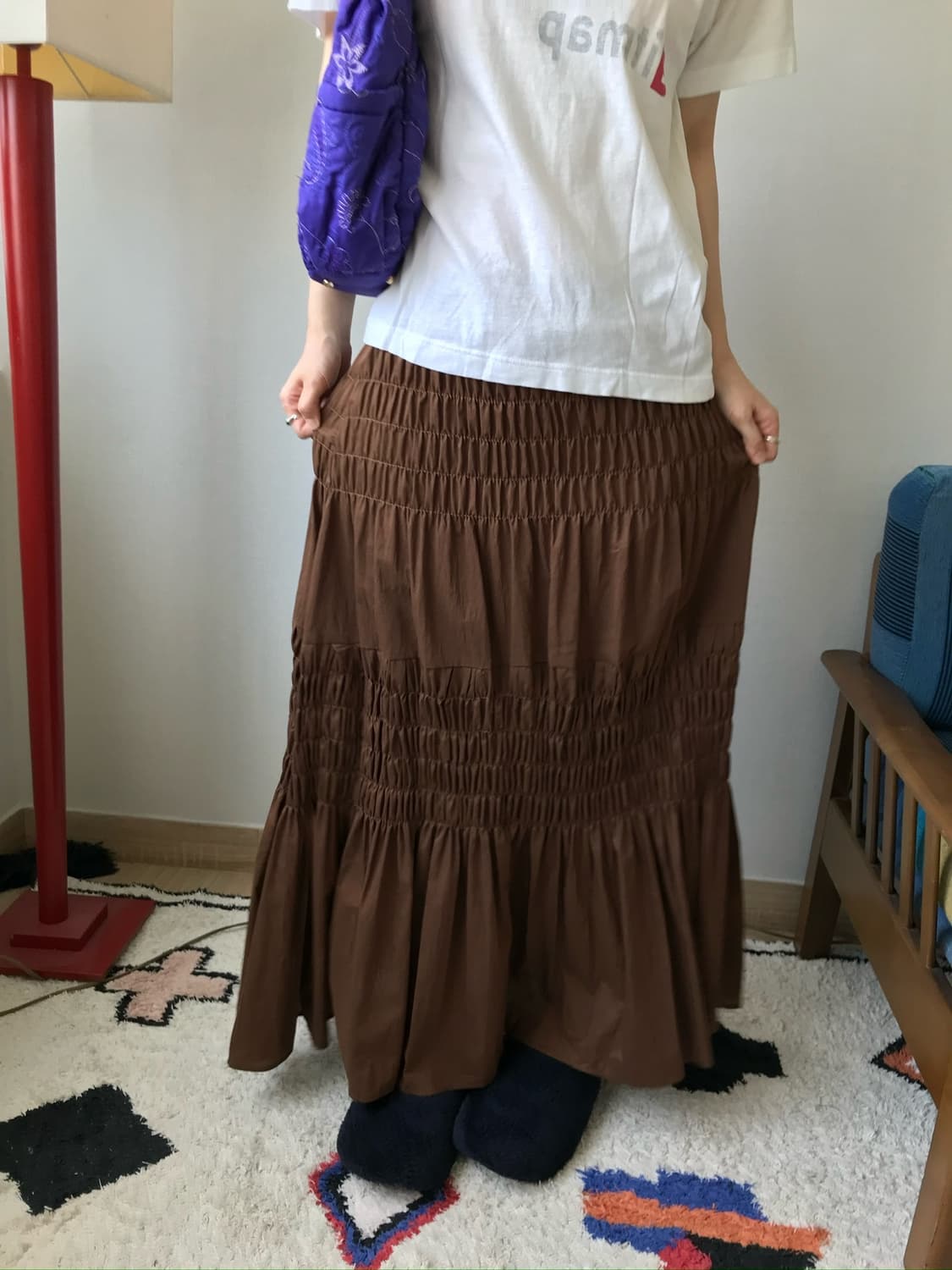 wrinkle maxi skirt  상품이미지2