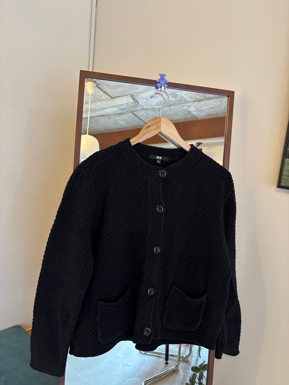 유니클로 블랙 니트 가디건 상품이미지1