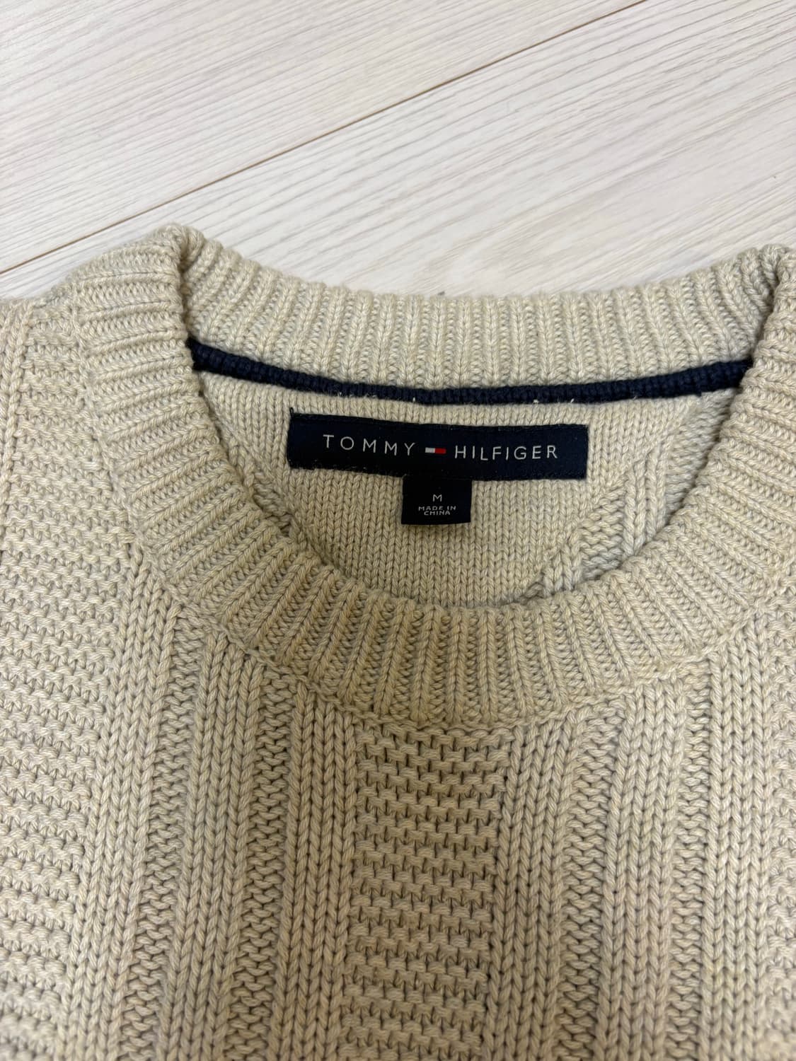 타미힐피거 베이지 니트 스웨터 M(100) 상품이미지2
