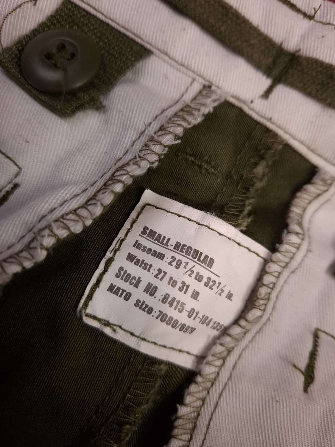 새제품급 오리지날 YMCL 미군 복각 M-65 카고바지 상품이미지3