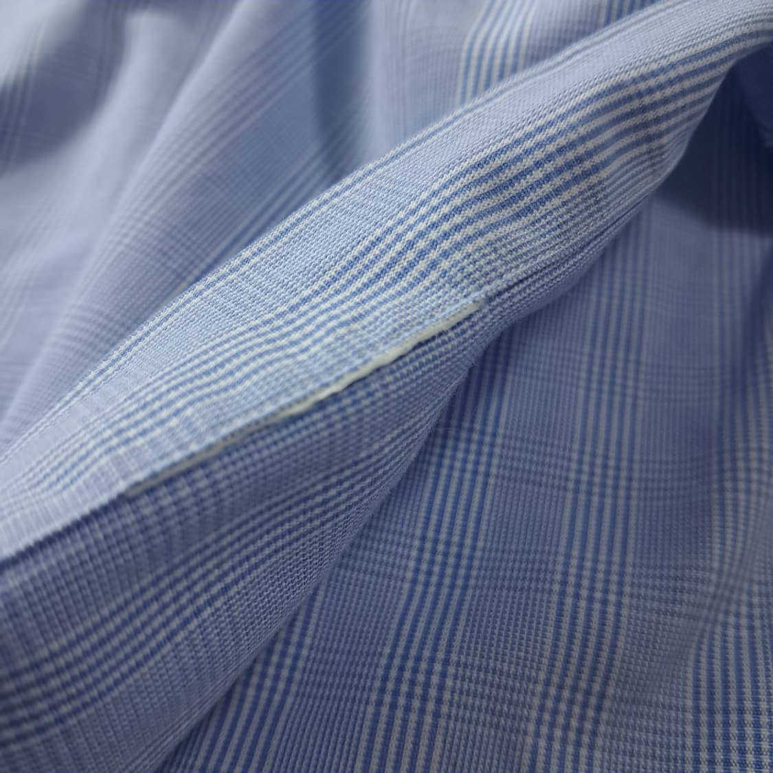 CK253 L 폴로 90s LOFTING 글렌체크 블루 셔츠 남방 상품이미지5