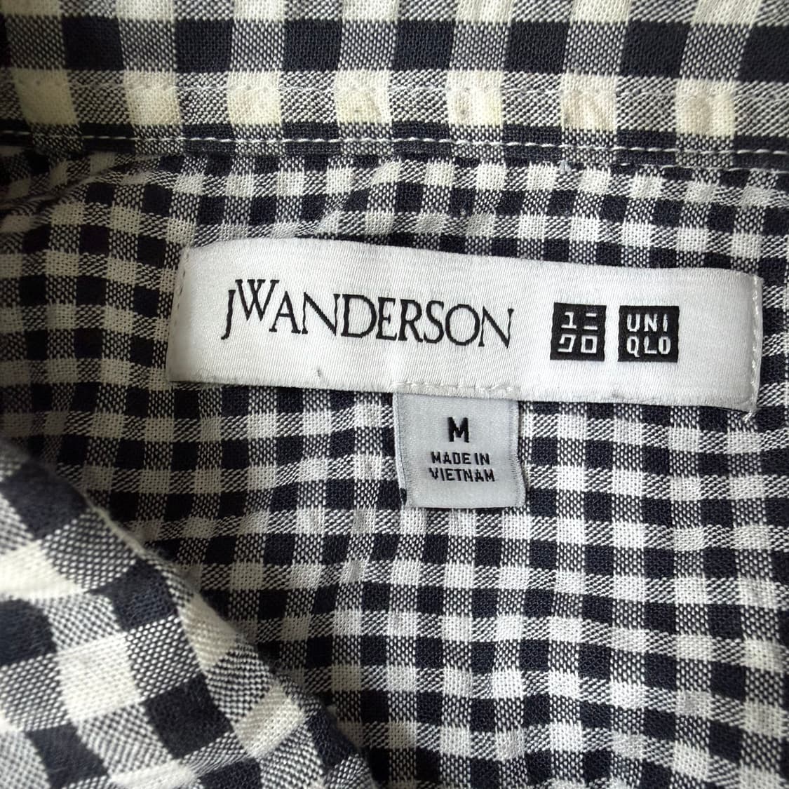 M 유니클로 JW앤더슨 체크 반팔 셔츠 0413T 상품이미지3