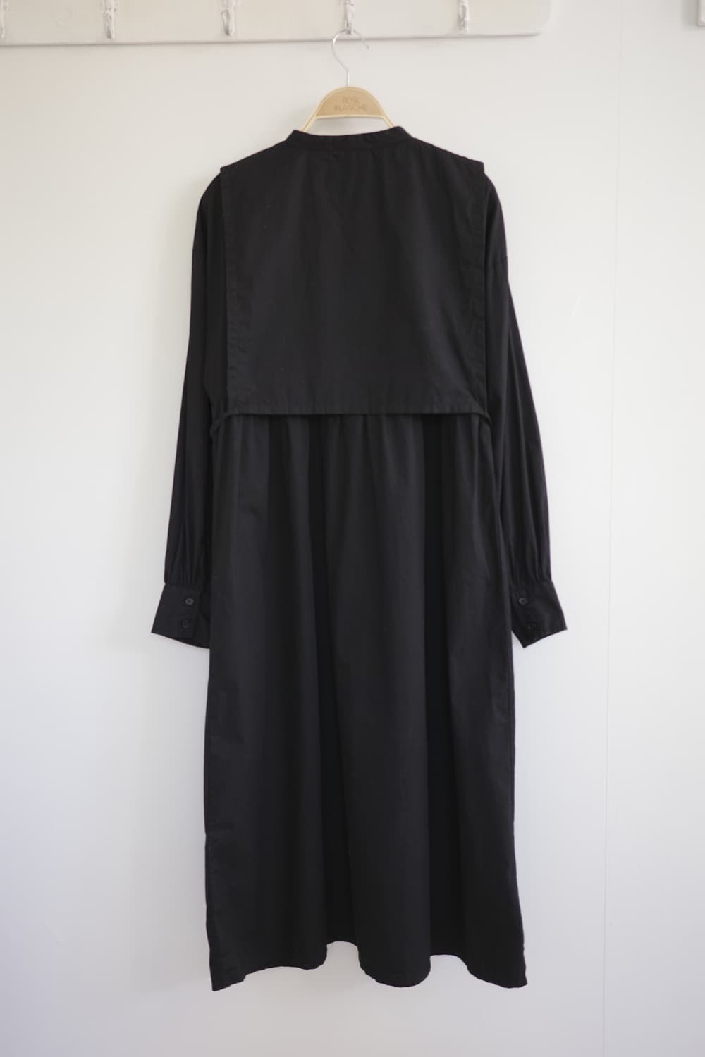 일본 빈티지 블랙 셔츠형 롱 원피스 상품이미지5
