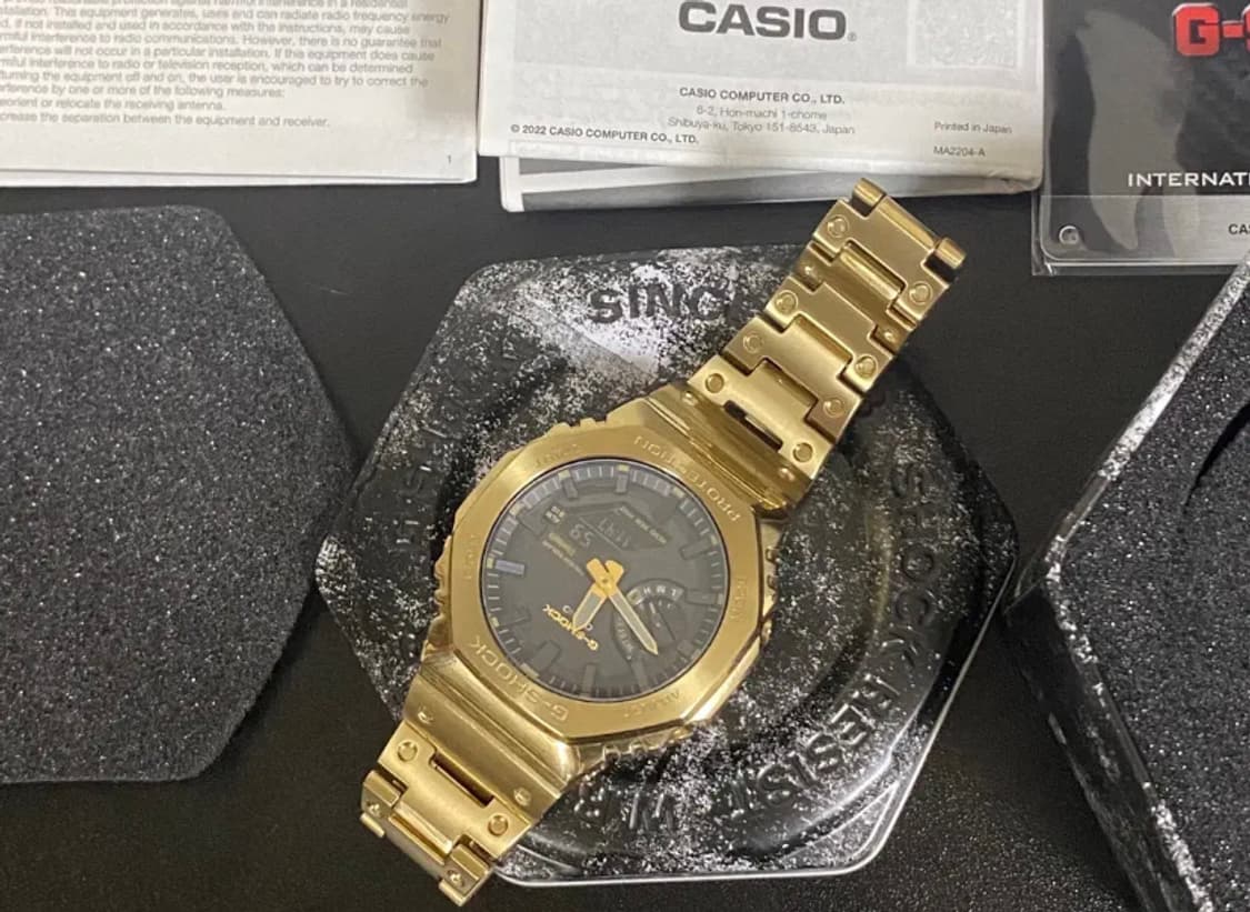 [정품] 카시오 G-SHOCK 풀메탈 골드 로얄오크 시계 상품이미지1