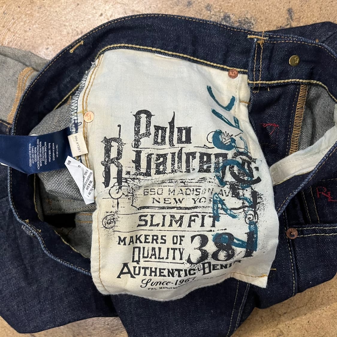 [정품] 폴로 랄프로렌 데님 청바지 진청 b16 상품이미지7