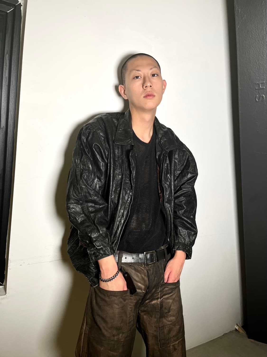 90’s Cow Leather Bomber Jacket 상품이미지3