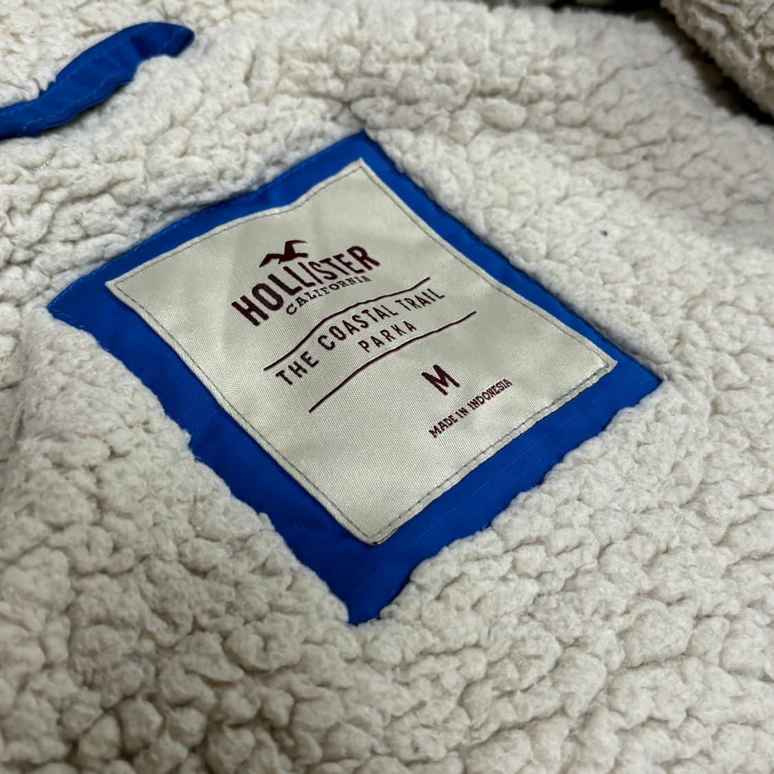 홀리스터 올드스쿨 기모 후리스 점퍼 블루 자켓 상품이미지4