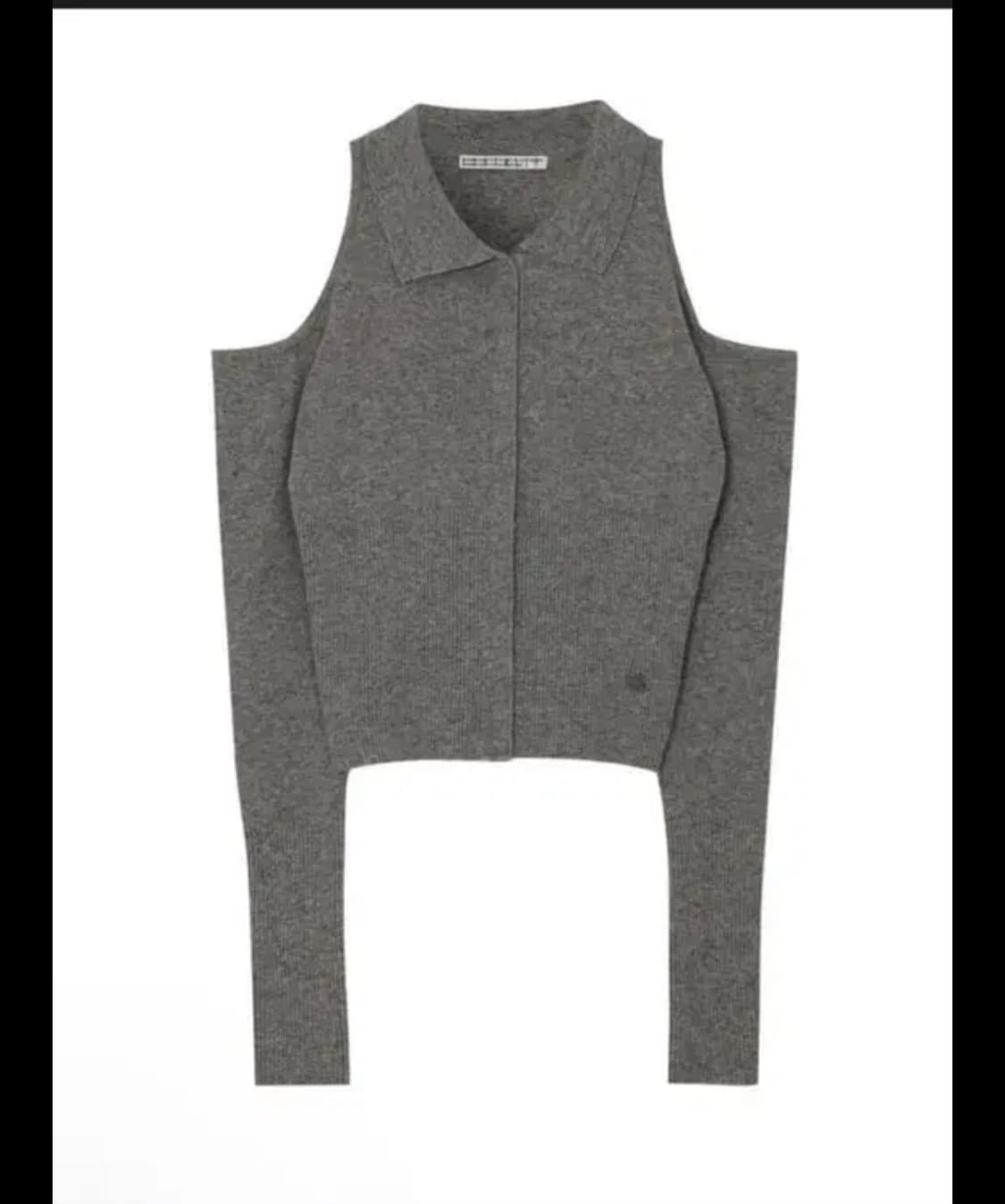 보헤미안서울 숄더 홀 니트 가디건 스톤 그레이 상품이미지1