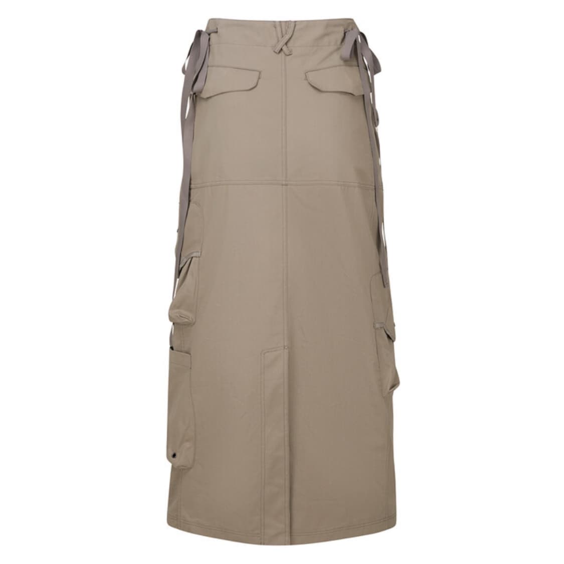 나체 스트랩 카고 맥시 롱스커트 베이지 상품이미지6