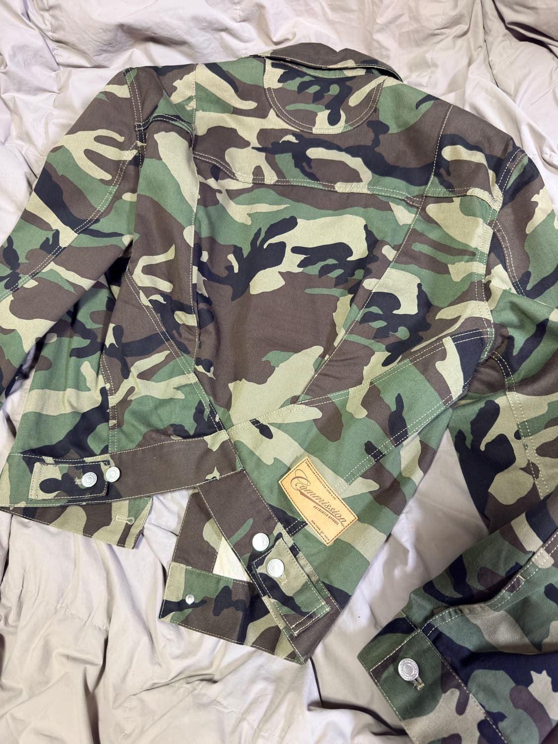 커미션 카모 숏 자켓 상품이미지2