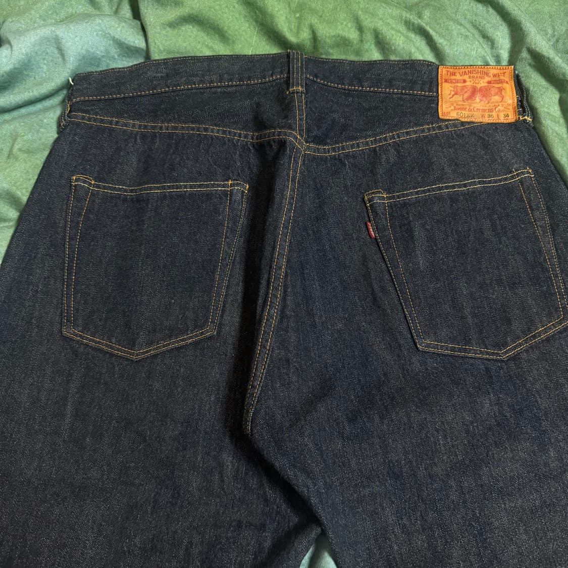 [36x34]프리휠러스 601XX 1951 원워시 데님팬츠 상품이미지6