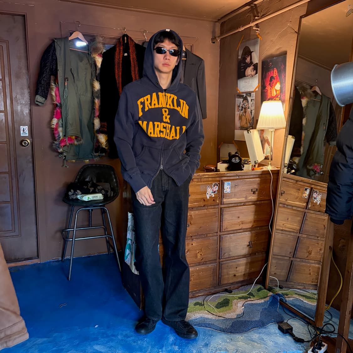 Made in italy 프랭클린 앤 마샬 후드 집업 M 상품이미지2