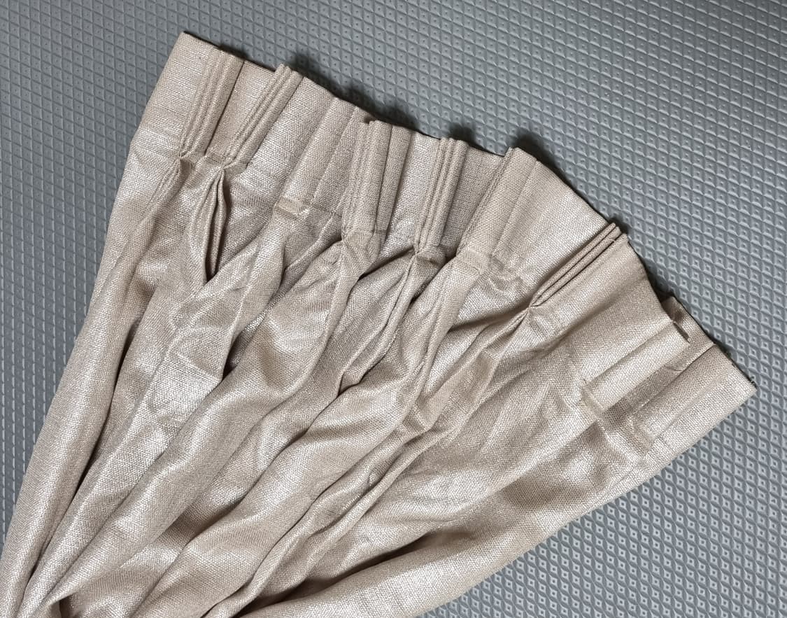 베이지 골드펄 커튼(핀형) 상품이미지2