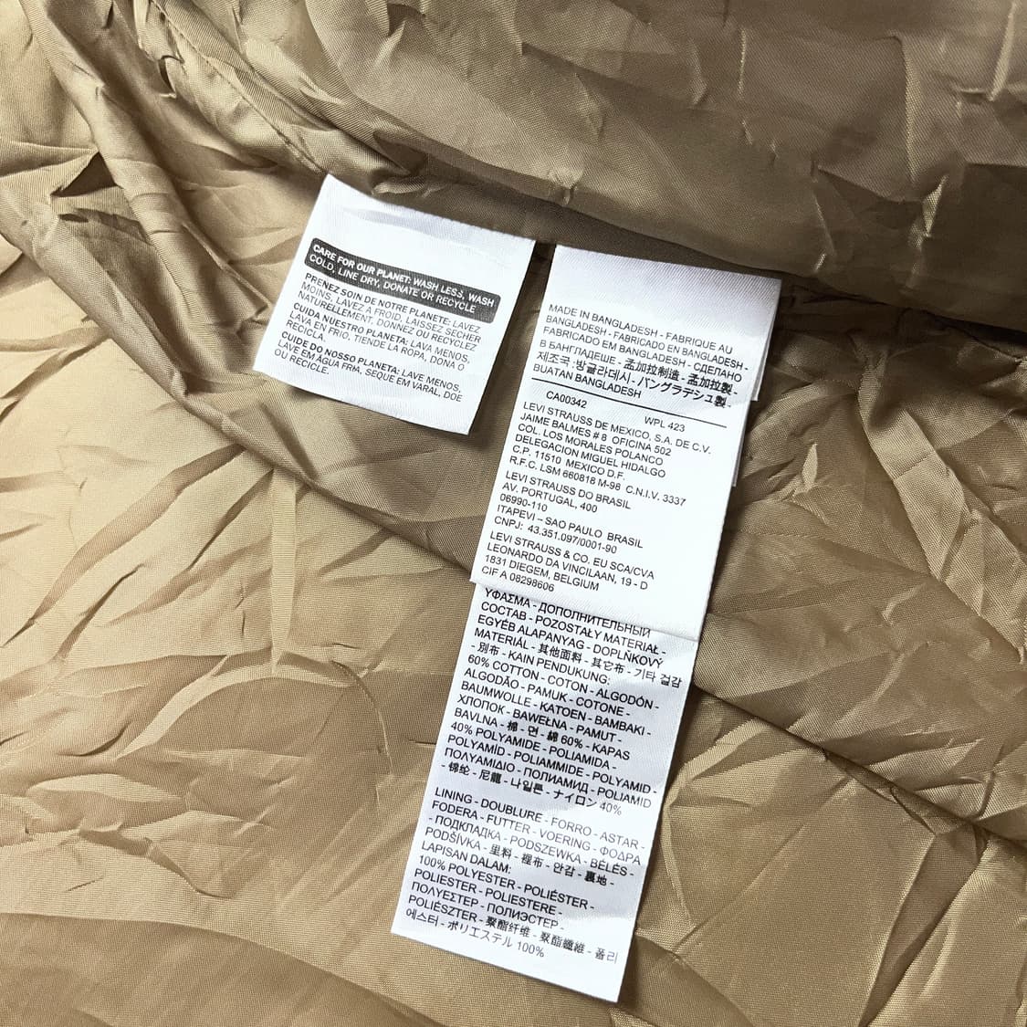 리바이스(R)택 배색 패딩자켓 (실측확인) 상품이미지8