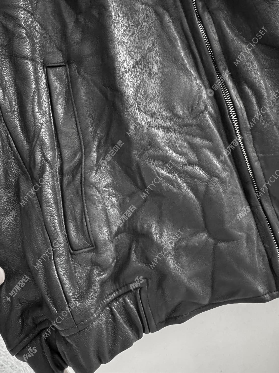 [3] 포터리 고트레더 자켓 블랙 상품이미지8