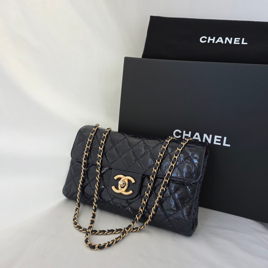 [정품 CHANEL] 샤넬 아코디언 숄더백 크로스백 네이비 상품이미지2