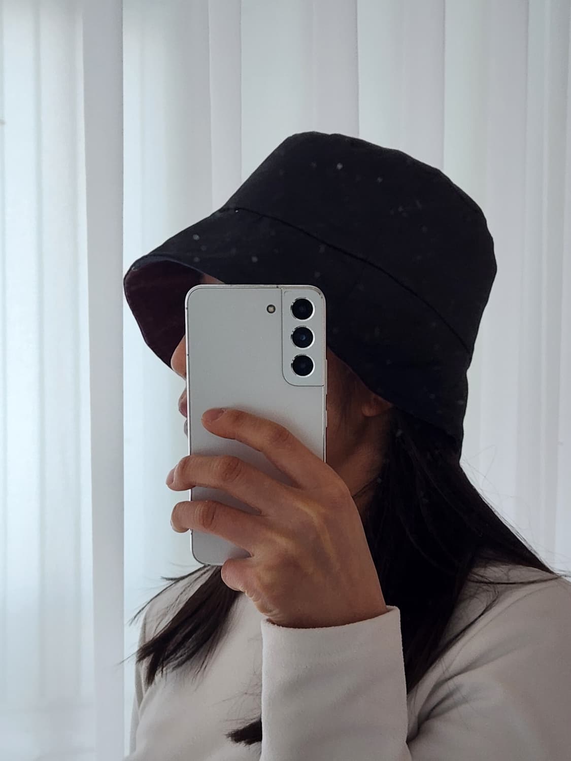 (no.1) 리버시블 패치워크 버킷햇 Navy&Burgundy Mix 상품이미지6