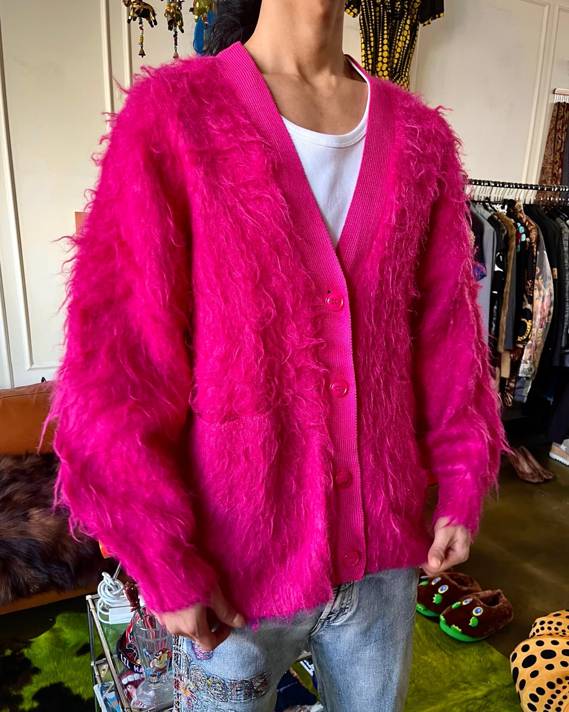 CIAOPANIC TYPY Japan Pink Fur Cardigan 상품이미지2