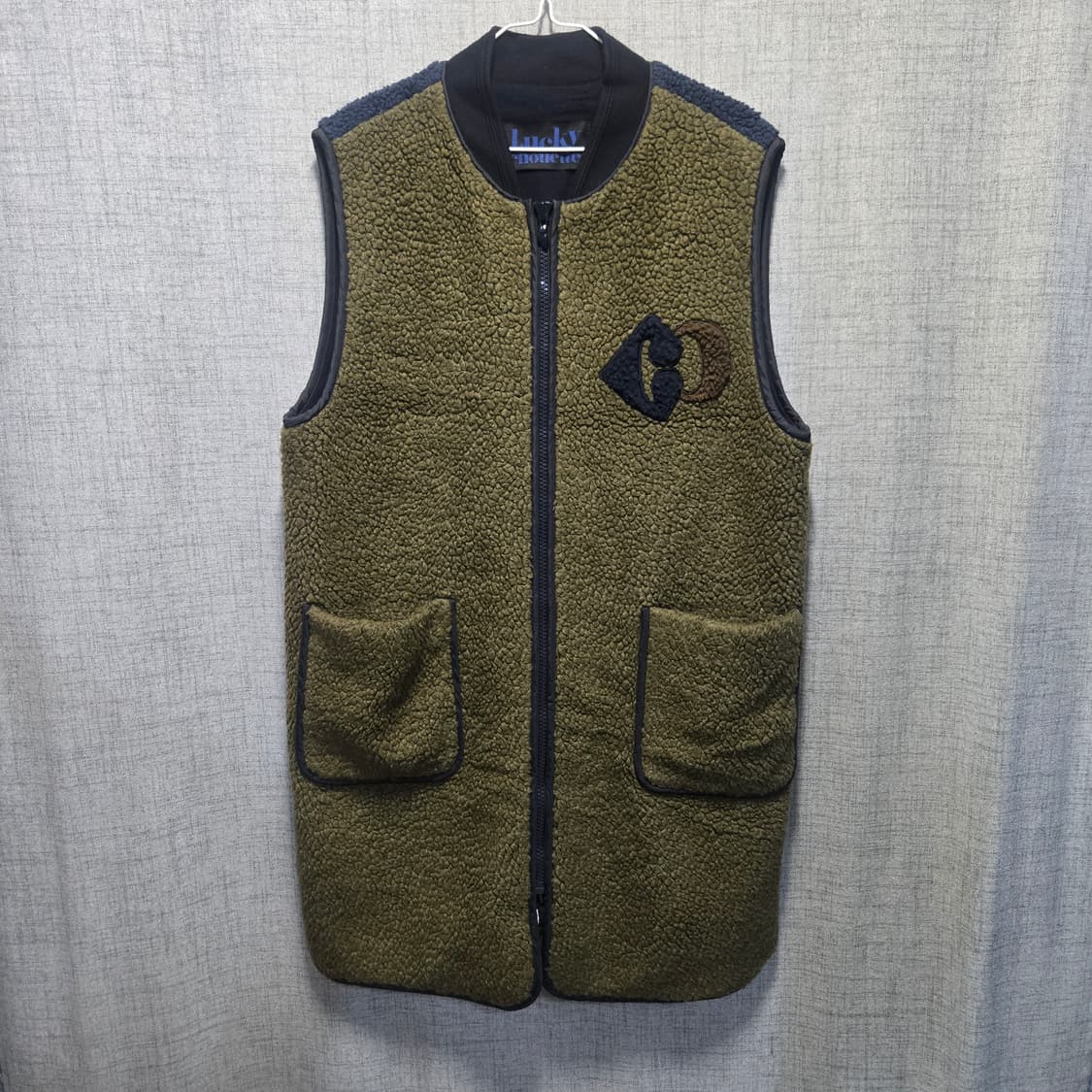 럭키슈에뜨 울 뽀글이 롱 베스트 조끼  상품이미지1