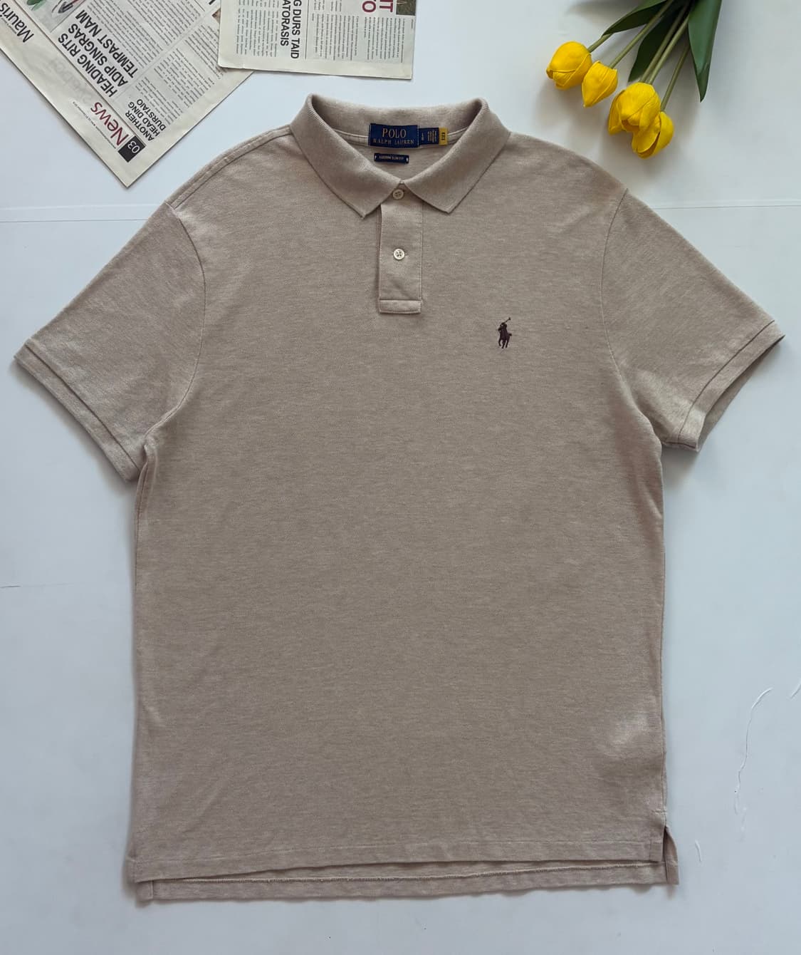 Polo 폴로랄프로렌 QR 베이지 PK 카라티  상품이미지2