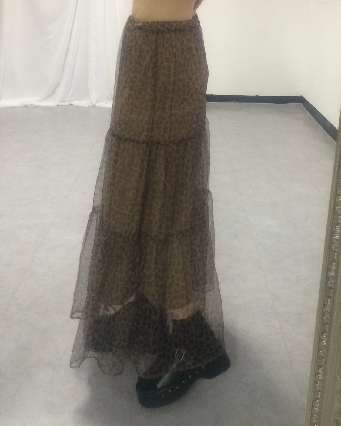Leopard pattern sha long skirt 상품이미지7