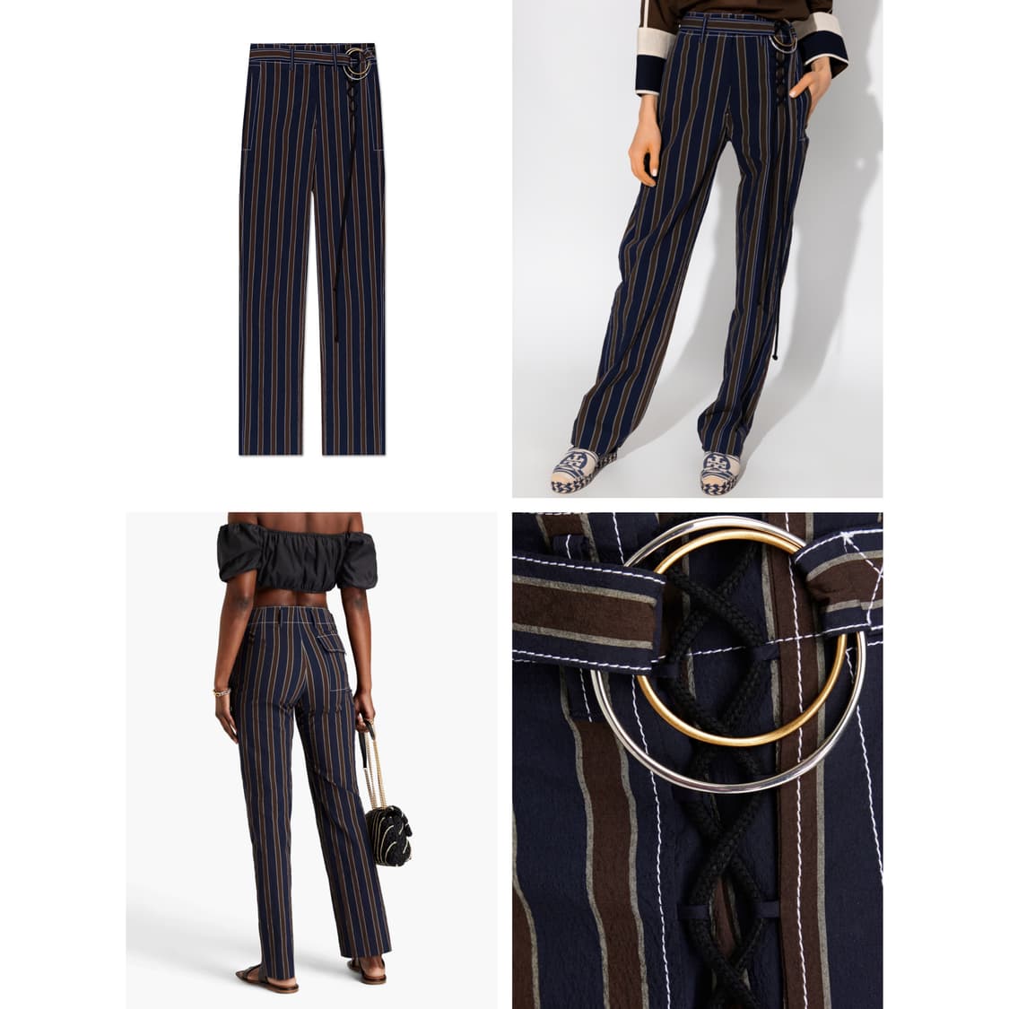 토리버치 22 벨티드 스트라이프 트라우저 상품이미지2