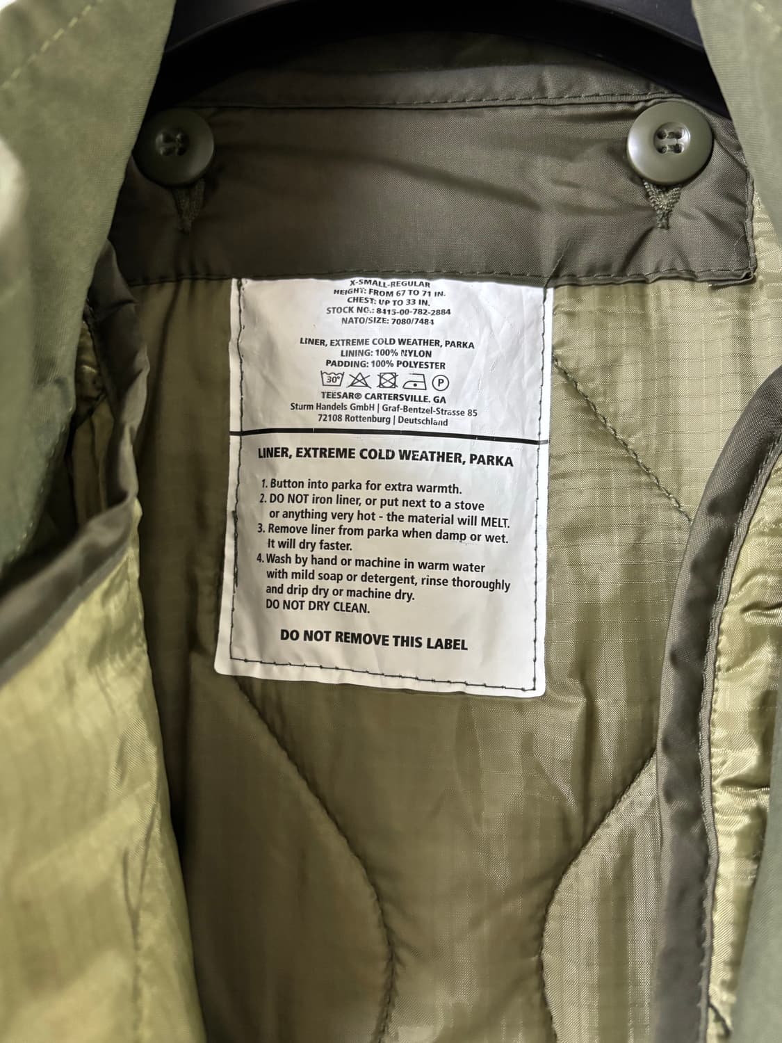 밀텍 m65 피쉬테일 파카 xs 상품이미지2