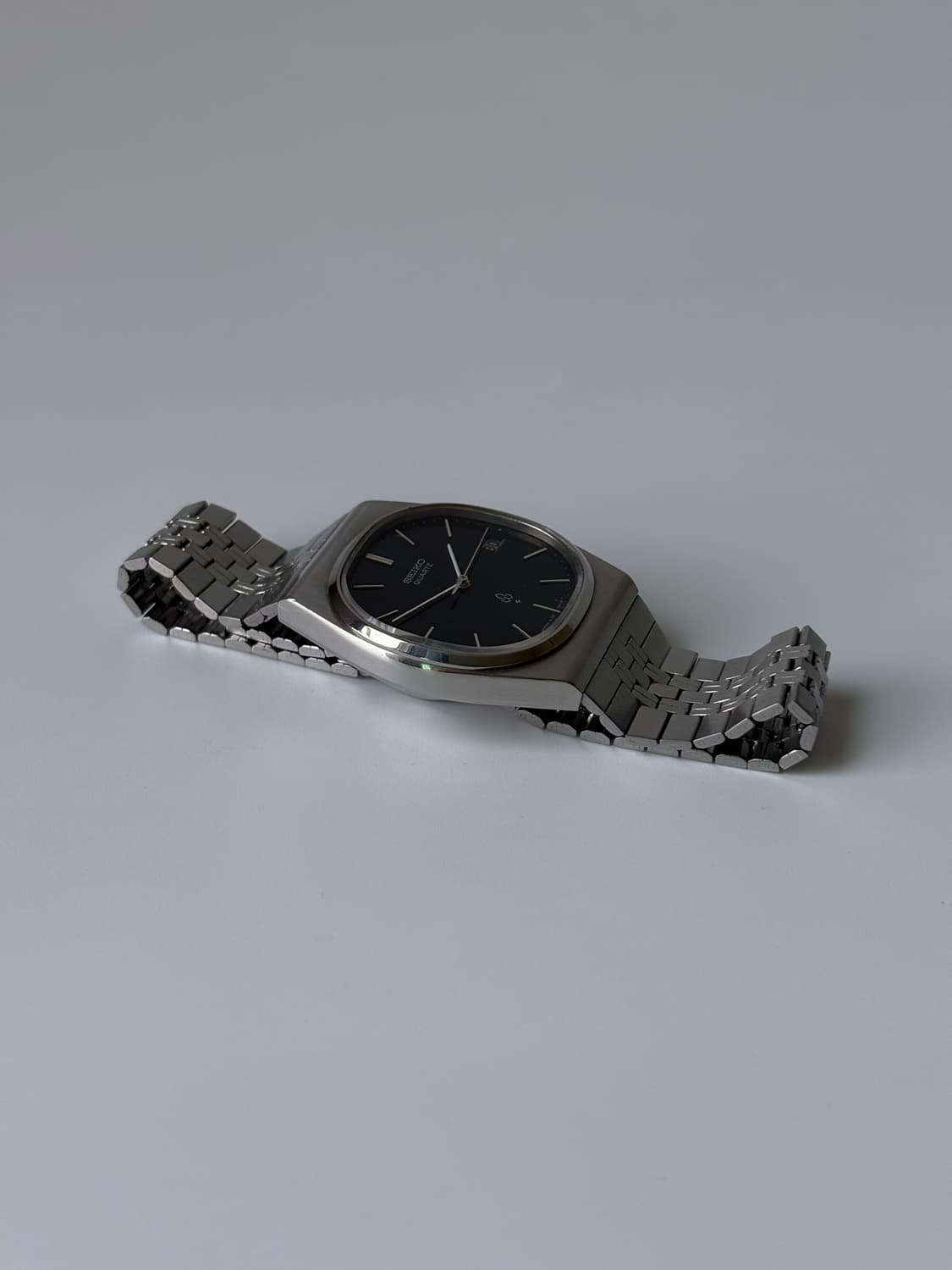 1980s Emblem Navy Dial Square Quartz 상품이미지5