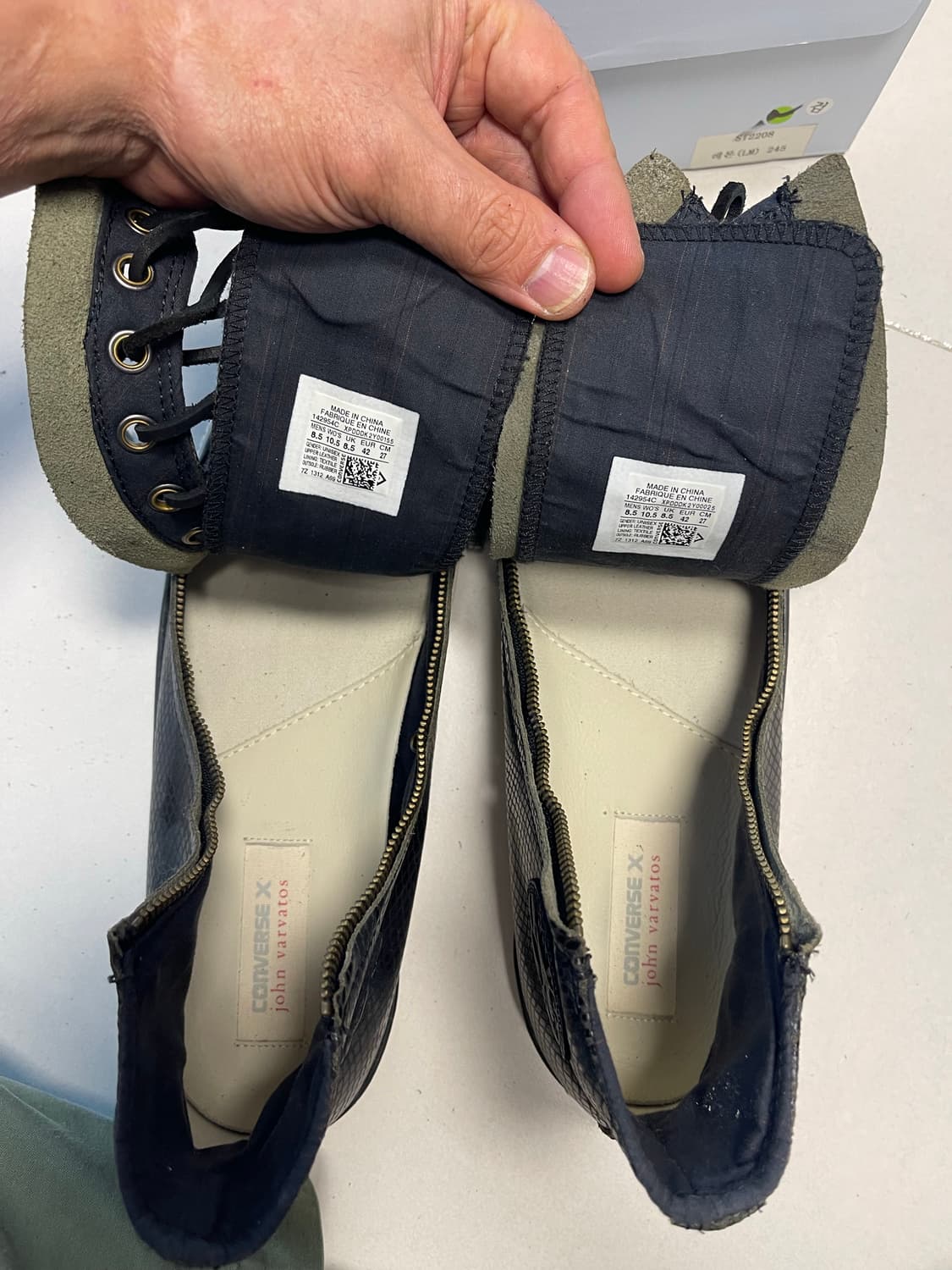 존 바바토스 x 컨버스 더블 집업 파이톤 패턴 스니커즈270 상품이미지7