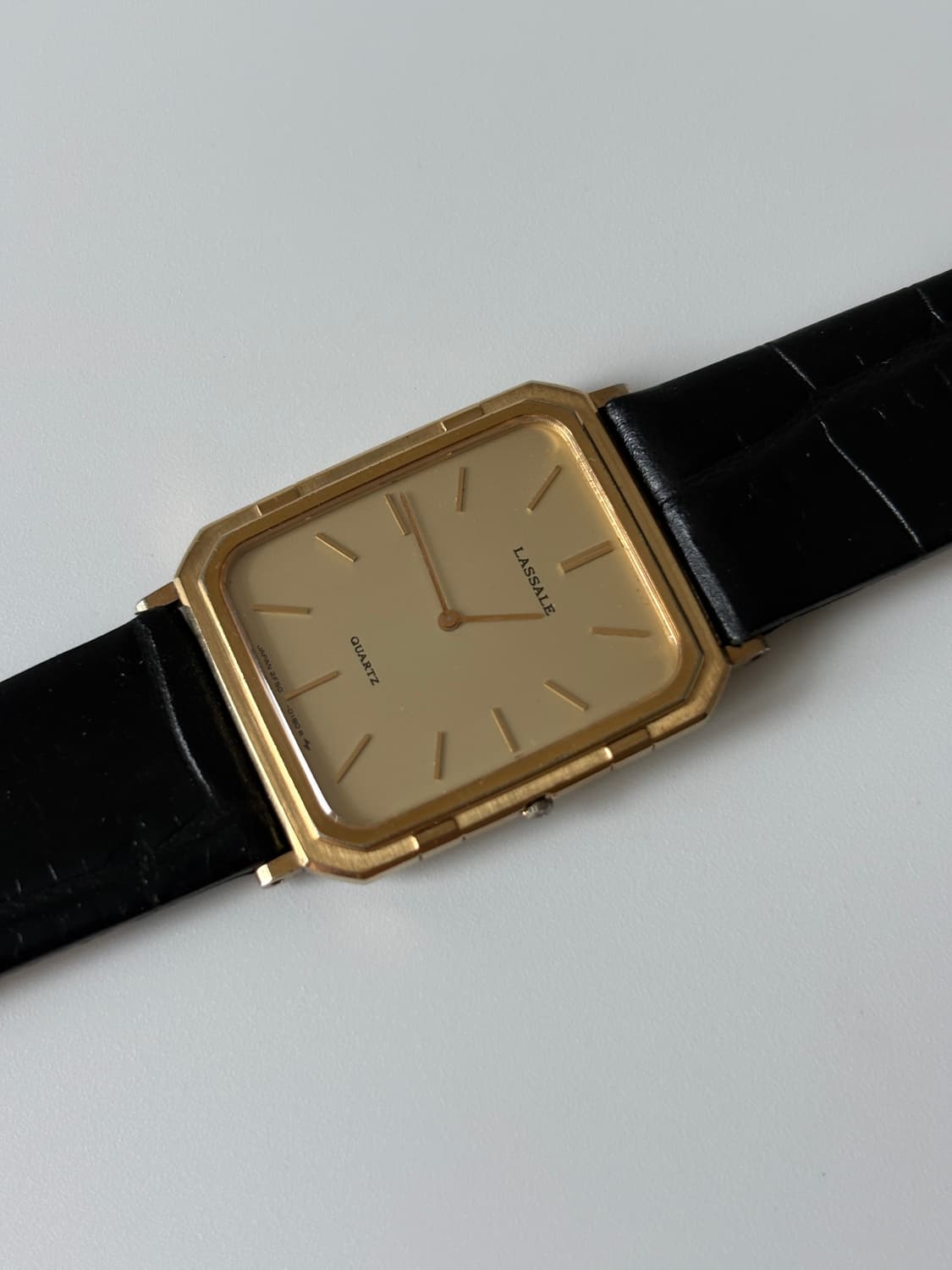1980년대 Lassale 울트라 슬림 골드 탱크 쿼츠 남성 상품이미지4