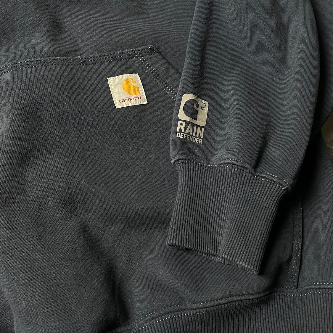 CARHARTT 칼하트 빈티지 네이비 기모 후드티 A00872 상품이미지6