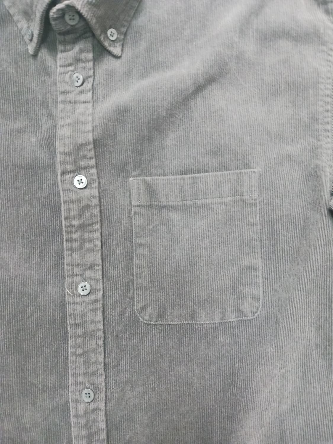 [L] 무신사 스탠다드 릴렉스핏 코듀로이 셔츠 다크그레이 상품이미지3