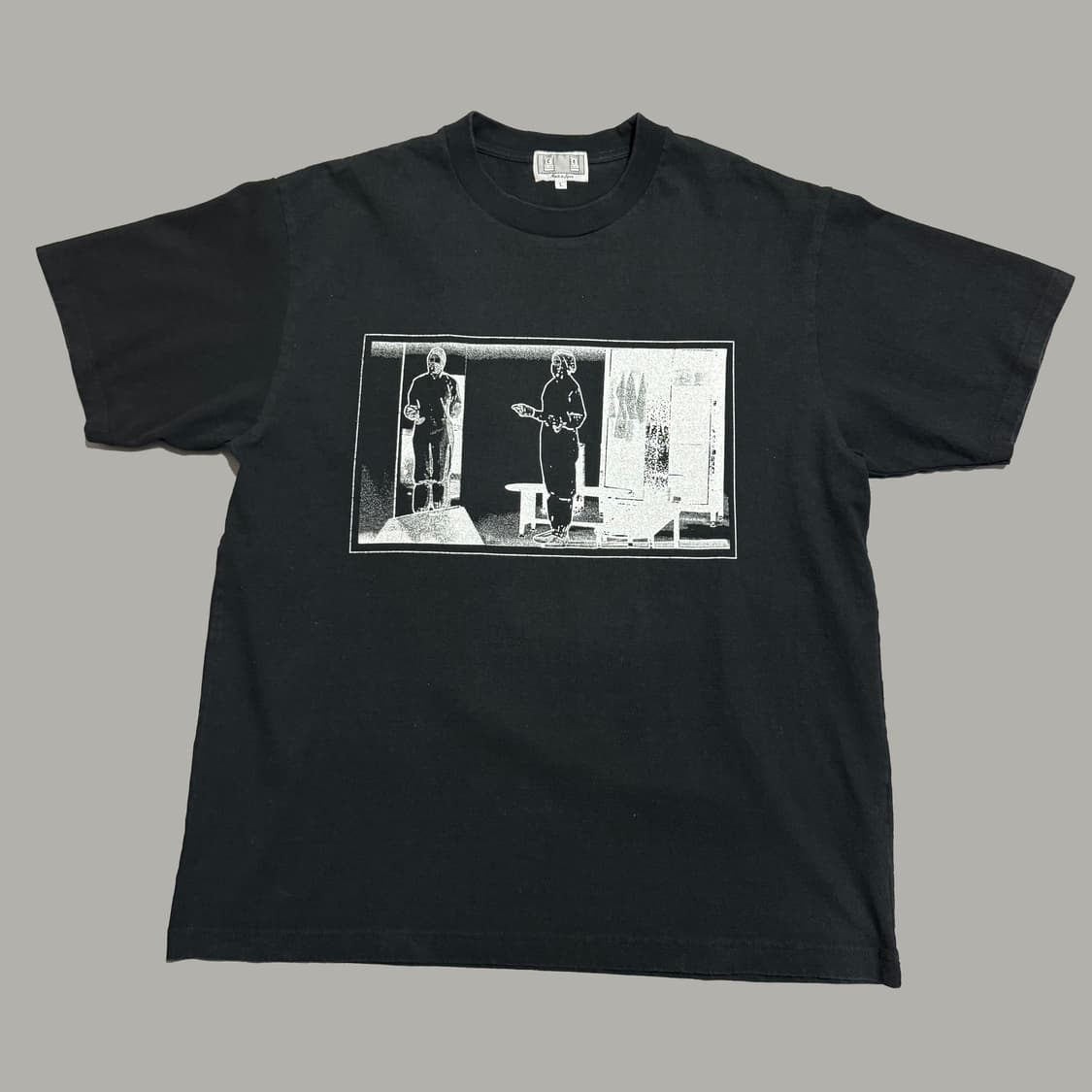 카브엠트(CAVEMPT) 22s 블랙 양면 나염 프린팅 코튼 크루넥 반팔 상품이미지10