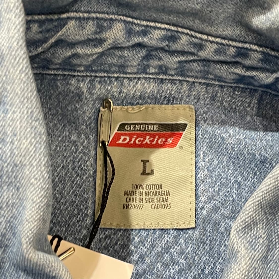 (L) Dickies 디키즈 코튼 데님 셔츠 상품이미지6
