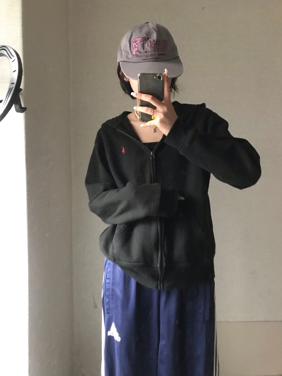 폴로 블랙 후드집업 상품이미지1